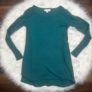 If It Were Me Brand Teal Knit Tunic Top in 100% Cotton size XS NWT